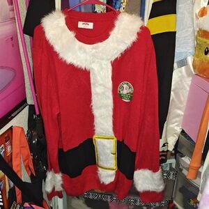 Holiday Time Vibrant Red Knit with Soft White Trim